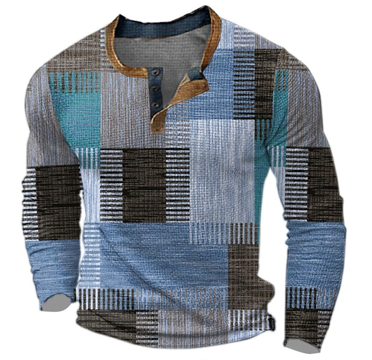 Retro Patchwork Henley