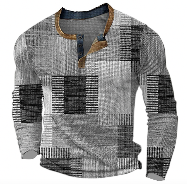 Retro Patchwork Henley