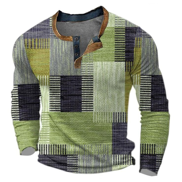 Retro Patchwork Henley